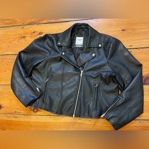 Abercrombie & Fitch Vegan Leather Moto Jacket XL